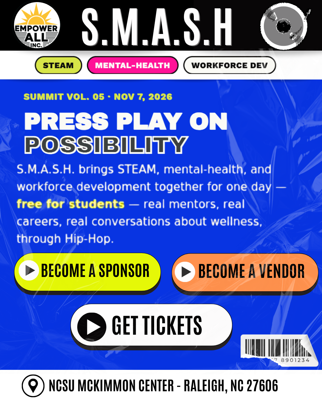 S.M.A.S.H Summit 2026 event flyer
